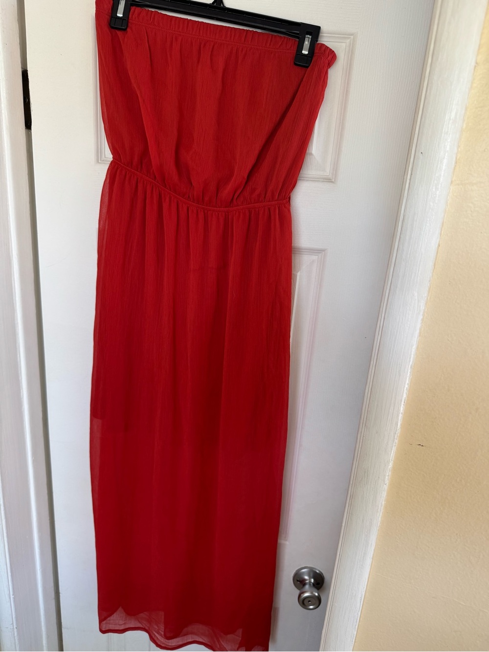 Strapless Red Maxi Dress - Elegant Summer Style